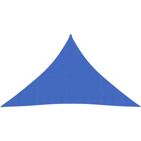 Voile d'ombrage 160 g/m² bleu 3 x 3 x 4,2 m pehd (1/5)
