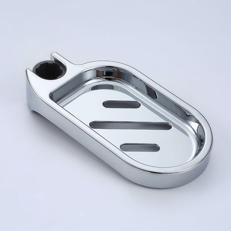 Porte-savon/porte-éponge pour robinet - acier inoxydable - 16,2 x 8,8 cm - avec trou d'évacuation - convient aux savons de 22 mm (1/3)