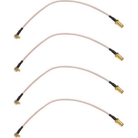Adaptateur de câble RG316 à faible perte, compatible avec 4 connecteurs MCX mâle vers SMA femelle, longueur 21 cm / 8,3 pouces. (1/4)