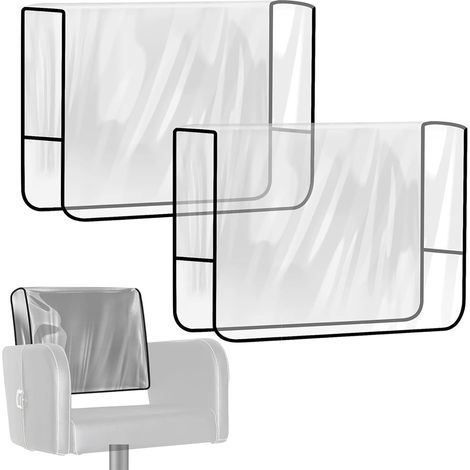 Lot de 2 housses de chaise de salon de coiffeur carrées Protection de siège renforcée pour avion, cinéma, camping car, salle à manger, cuisine, résidence, salle de banquet (1/5)