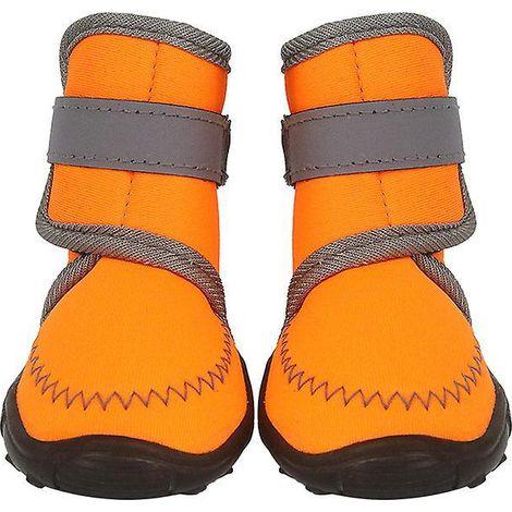 orange M Bottes Et Chaussons Pour Chiens, Chaussure Chien, Chaussons Chien Neige, Bottes Pour Chien De Protection Avec Bretelles Rglables Rflchiss