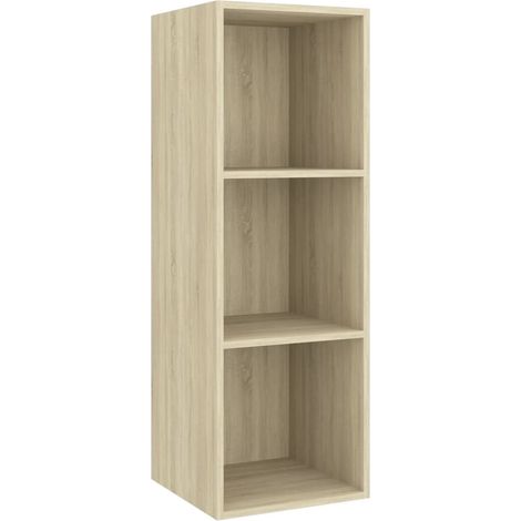 Mobile TV multimediale mensola TV credenza TV sala da pranzo soggiorno camera da letto a parete rovere Sonoma 37 x 37 x 107 cm legno ingegnerizzato marrone 020028148