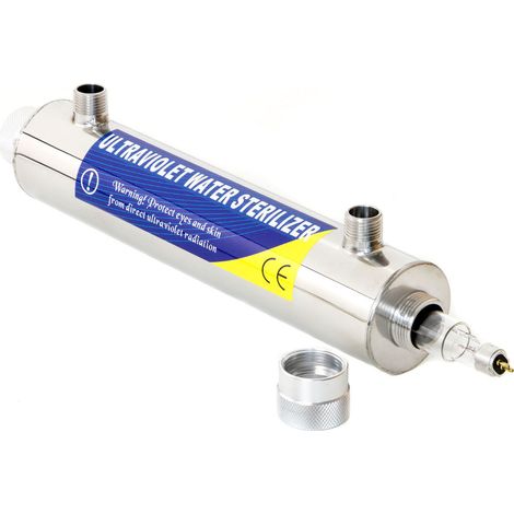 STI Lampada UV Germicida Acqua 16W con tubo in INOX Completa