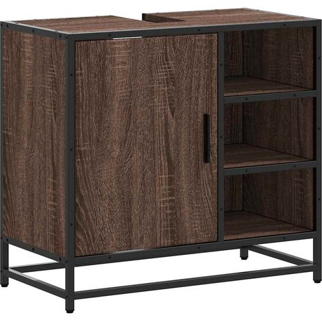 Maison Exclusive - Waschbeckenunterschrank Braun Eichen-Optik 65x