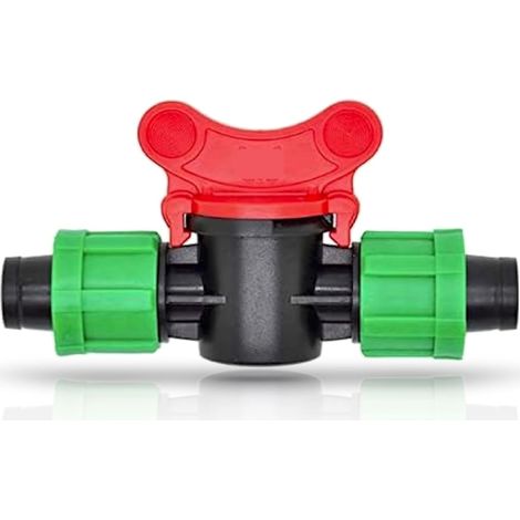Lot de 10 vannes d'arrêt universelles 1/2 pouce pour tuyaux d'irrigation goutte à goutte - raccord de verrouillage à barbes (1/4)
