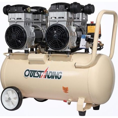 Compresor Aire Silencioso Sin Aceite 50L OTS550W x 2-50L (1/5)
