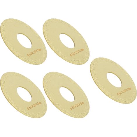 5 disques de coupe diamantés frittés or pour marbre, outils de meulage haute vitesse, 60 mm (1/5)