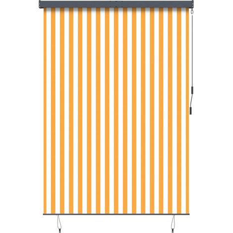 Estor enrollable y Naranja 180 x 250 cm Tela y Aluminio vidaXL