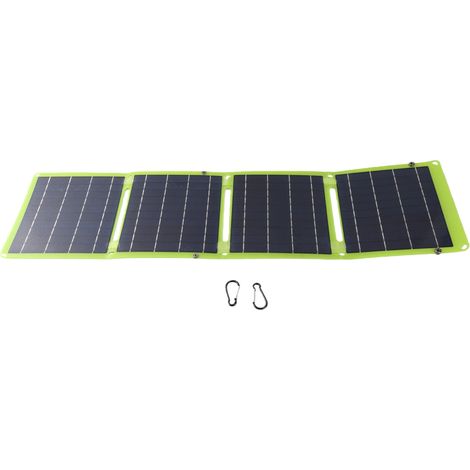 Panneau solaire pliable 40 W en silicium monocristallin ETFE étanche, port USB Type C, avec régulateur de tension pour le camping en plein air (1/5)