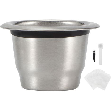 Capsule Café Réutilisable - Acier Inoxydable 304 - Compatible Machines Nespresso U CitiZ Pixie Inissia Essenza - 1 Pièce (1/5)