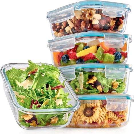 4 Boîtes en Verre 500 ml avec Couvercle – Conservation Alimentaire (1/5)