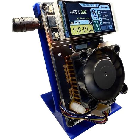 NerdMiner 500Gh/S Mineur Vertical BM1366 Puce ASIC Solo Lottery BTC Miner Lottery Mining Miner Prise UE (1/5)
