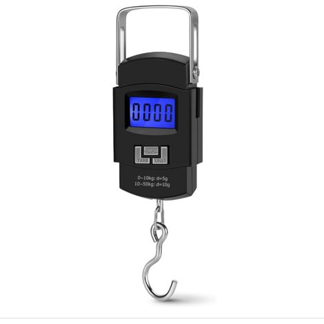 Bilancia digitale per pesce/bagagli con gancio, capacità di pesatura 110 libbre/50 kg (1/5)