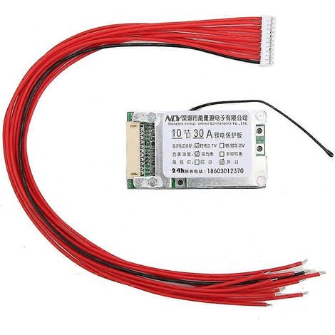 10S 36V 30A Li-Ionen-Zelle 18650 Batterieschutz-BMS-Leiterplatte mit Balancerfunktion