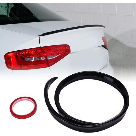 Aileron de coffre universel noir brillant, 120 cm en caoutchouc résistant aux UV pour voiture (1/5)