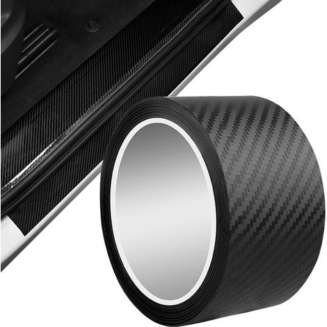 Film Adhésif Carbone Auto 5cm x 3m, Covering Protection Anti-Rayures pour Portière, Sticker Autocollant Voiture, Bandeau de Bord, Décoratif et Résistant (1/5)