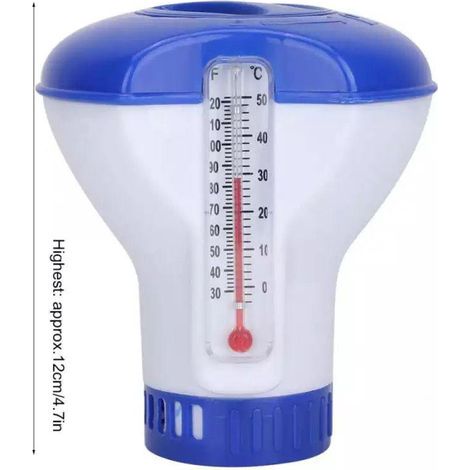 Distributeur de chlore flottant de 12,7 cm (5 pouces) pour jacuzzi, pataugeoire, spa, parcs aquatiques, utilisation intérieure et extérieure, sûr et inodore. (1/5)