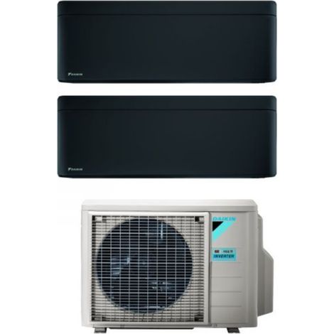 aire acondicionado daikin bluevolution dual split inverter serie stylish total black 12+12 con 2mxm50a r-32 wi-fi integrado 12000+12000 color negro garantía italiana