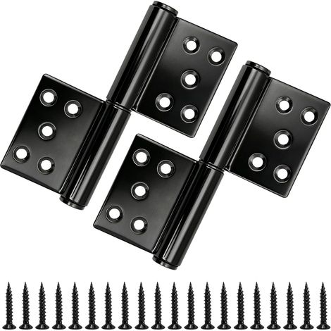 2 pcs Charnières de porte, Charnières amovibles de 132 mm / 5,2 pouces, Charnières détachables en acier inoxydable, Charnières à joint coulissant à rotation à 360 degrés pour portes intérieures et (1/5)