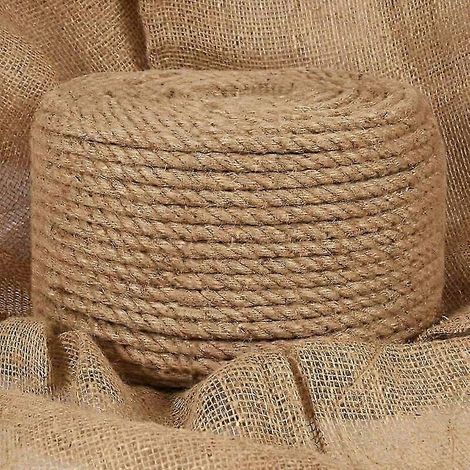 Corde en jute naturelle pour loisirs créatifs, ficelle robuste de 10 mm d'épaisseur, biodégradable et écologique pour projets DIY, décoration et jardinage (1/5)