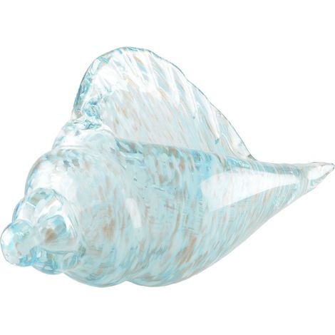 Coupe de Présentation en Verre Forme Coquillage Bleu pour Apéritif et Dessert 27,5 x 12,5 x 15 cm - PANGIVO (1/5)