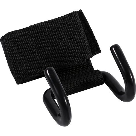 Handgelenkstütze für Gewichtheber, schwarz, mit Haken für Bodybuilding (1/5)