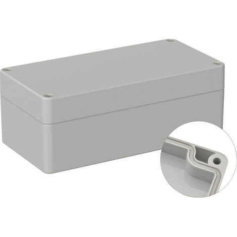 TRU COMPONENTS TC-9065468 Outdoor-Gehäuse 160 x 80 x 60 Polycarbonat Lichtgrau (RAL 7035) 1 St. (1/2)