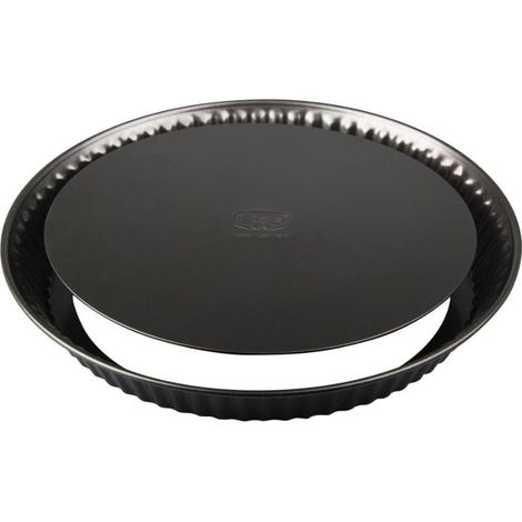 Dr. Oetker 1443 Tradizione Stampo per Quiche 28 cm, in lamiera d' Acciaio, Grigio, 28 X 4, 5 cm