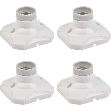 PCS Portalámparas LED E27, portalámparas E27, base E27 con soporte para pasillos, escaleras, dormitorios y cocinas (CA 220-250V, blanco) dengyank (1/4)