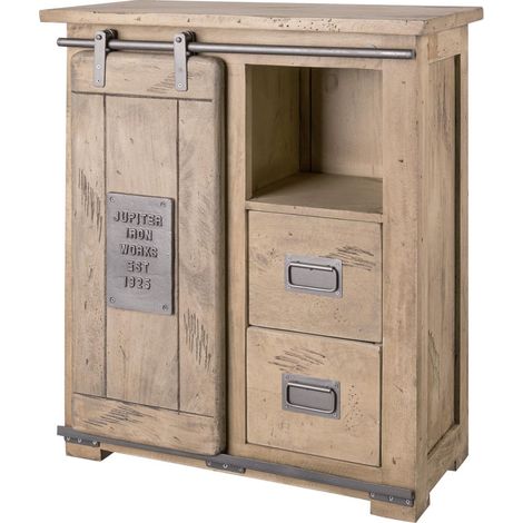 Kommode Mango 75x36x90 whitewash lackiert RAILWAY 353 (1/3)