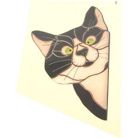 Autocollants animaux, chats peints, décorations de fenêtre (1/5)