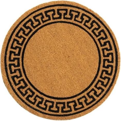 Paillasson - JUANIO - Paillasson rond - Lot de 2 - Fibre de coco - Ø 60 x H 1.5 cm (1/2)