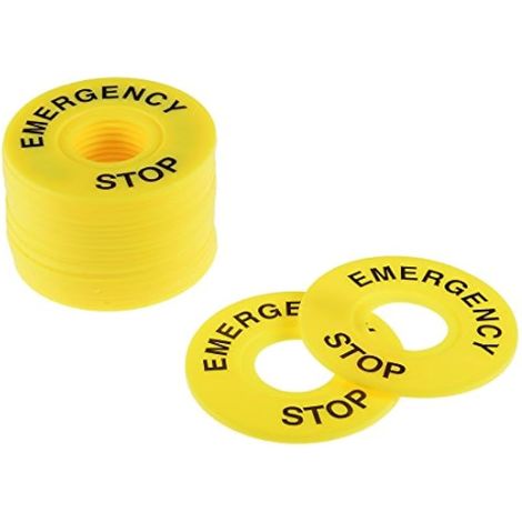 20 pièces Bouton poussoir d'arrêt d'urgence diamètre intérieur 22mm de remplacement (1/4)