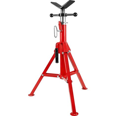 Soporte elevador, acero al carbono de alta resistencia, altura ajustable de 71 a 132 cm, capacidad de carga de 1134 kg, rango de elevación de 3 mm a 30 cm, patas plegables portátiles. (1/5)