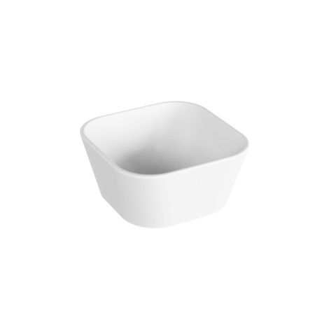 Lavabo Build appoggio salvaspazio 30x30 in ceramica bianco lucido (1/2)