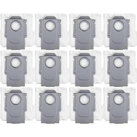 12 Pack Dust Bags pour Roborock S7 Maxv Ultra S7 Pro Ultra Robot Aspirateur – 3.6 L Large Capacity Disposable de remplacement Bag (1/5)