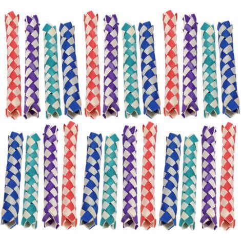 24-piece finger trap set for birds and parrots, chewable bamboo traps, DIY toy for children's birthdays. (1/4)