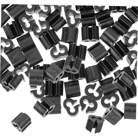 Lot de 100 protège-pieds de chaise antidérapants en plastique, clips (1/5)