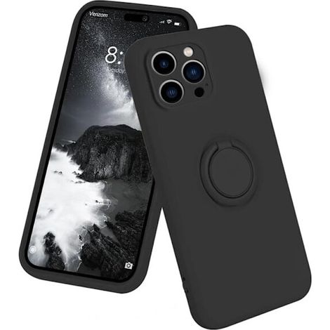 Anello di supporto in silicone per iPhone 16 - Nero (1/2)
