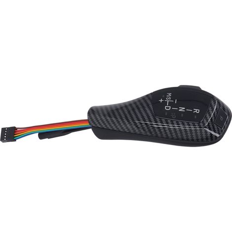 Pommeau de levier de vitesses automatique à LED, bouton rouge côté conducteur, pour Z4 E85 2001-2008, style fibre de carbone (1/5)