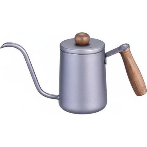 Coffee Kettle, Coffee Pot, Carafe with Gooseneck Spout for Filter Coffee, Sturdy 304 Stainless Steel, Ergonomic Wooden Handle, Base, color to 1 (1/5)