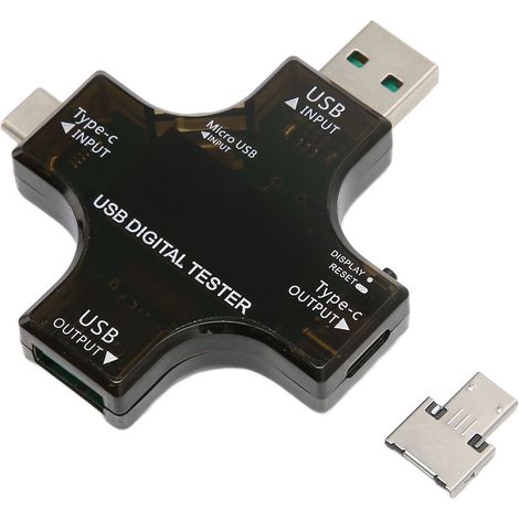 Testeur de puissance USB C avec écran numérique IPS couleur pour chargeur, batterie externe, capacité de batterie mobile (1/5)