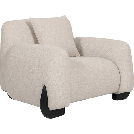fauteuil lounge biscotti design contemporain grand confort - biscotti beige clair (1/4)