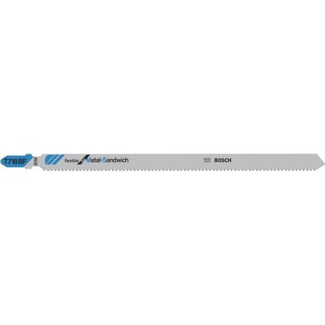 Bosch Accessories 2608636335 Lama per seghetto alternativo T 718 BF - Metal-Sandwich 3 pz.