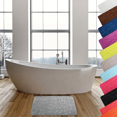 TAPPETO BAGNO IN MICROFIBRA SCHIUMA- Grigio cm 50x80- SPIRE- pezzi 1 (1/3)