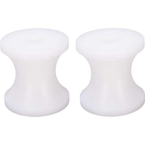 Ortviai Rouleaux de Remorque pour Bateau – 2 pièces, blancs en nylon, Ø51x50 mm, pour proue de bateau, yachts, vedettes (1/5)