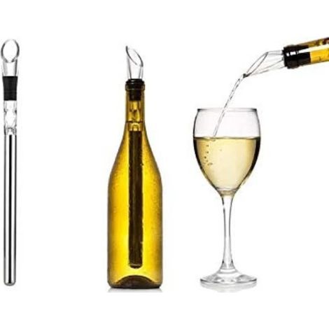 /EA//Baguette de refroidissement du vin avec aérateur pour bouteilles d'extérieur, carafe pratique/-AquaForge (1/2)