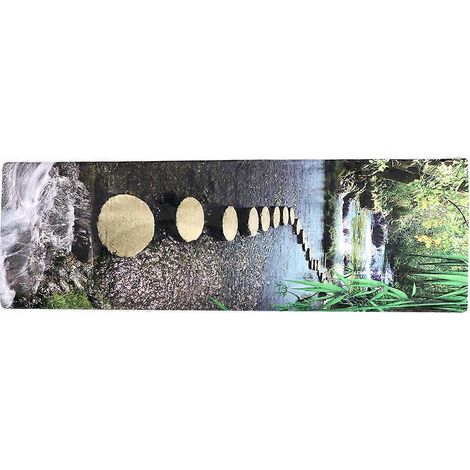 Dekorative, rutschfeste Badezimmermatte, Naturmuster, Teppich für den Innenbereich, Fußmatte für Zuhause, 60 x 180 cm, rutschfest, waschbar, komfortabel. (1/5)