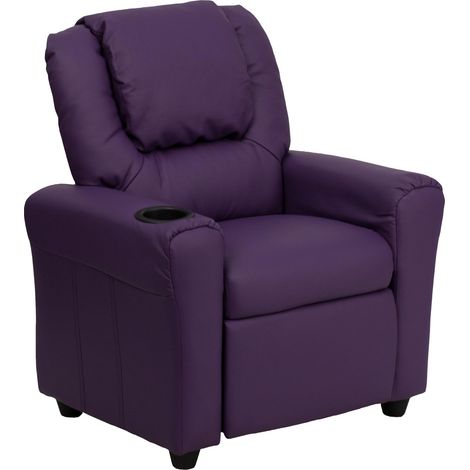 Contemporain Beige en Vinyle Enfants inclinable avec Porte-gobelet et appuie-tête (1/5)