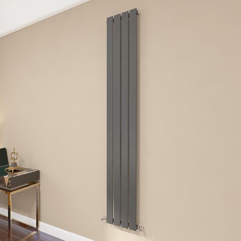 AICA Flat Panel Radiator 1800x272mm Central Heating Single Vertical Stylish Anthracite